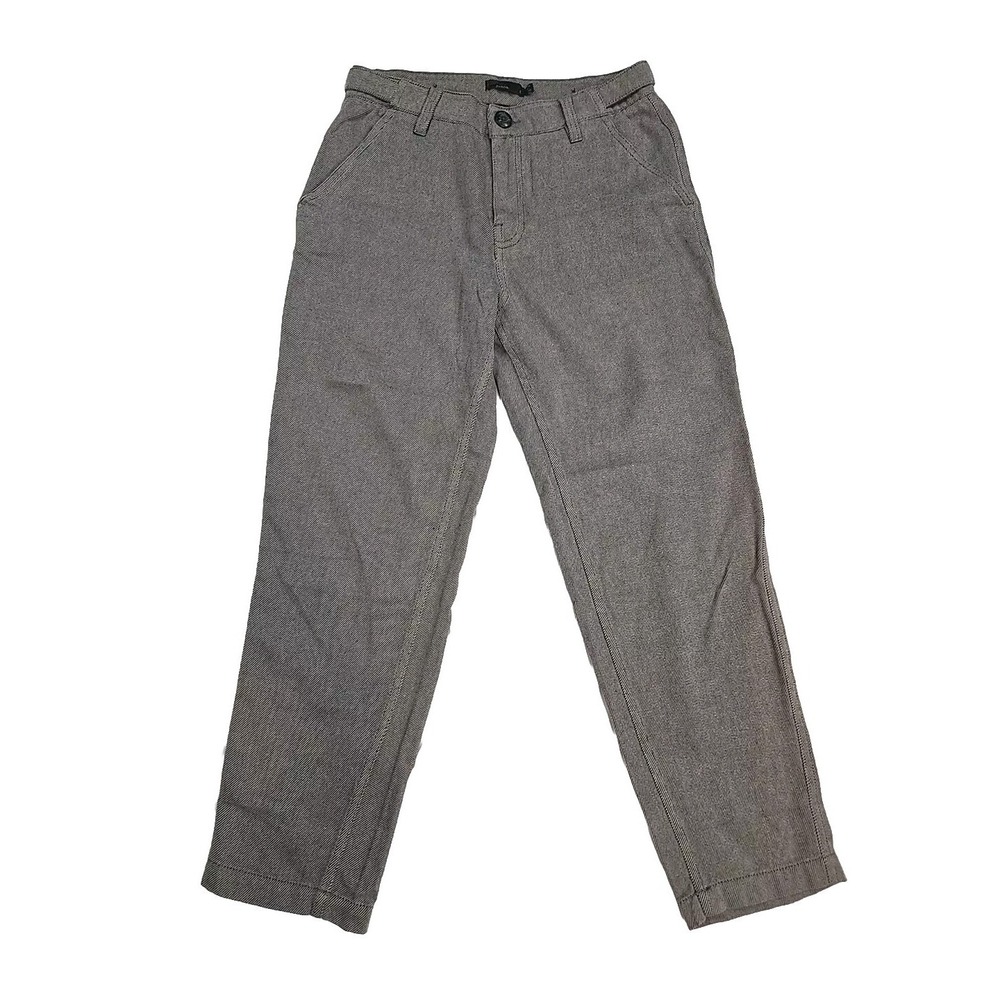 Prana Pants 6 Gray Tweed Textured Stripe Tapered Fit Casual Grunge Pants‎ Y2K